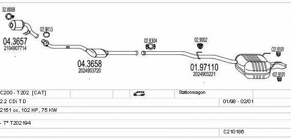 Mts C210186004285 Exhaust system C210186004285: Buy near me in Poland at 2407.PL - Good price!