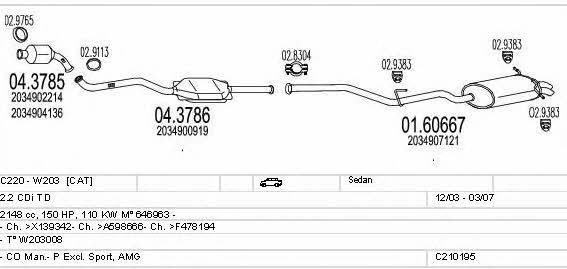 Mts C210195004302 Układ wydechowy C210195004302: Dobra cena w Polsce na 2407.PL - Kup Teraz!