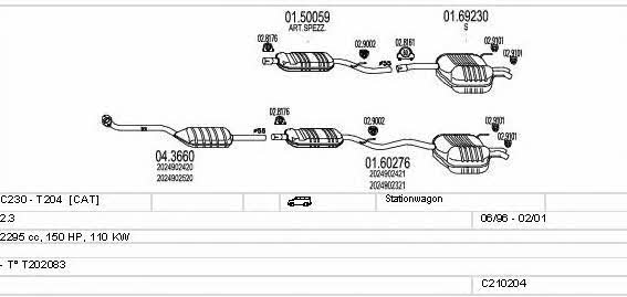  C210204004315 Exhaust system C210204004315: Buy near me in Poland at 2407.PL - Good price!