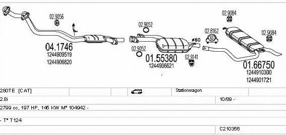 Mts C210356007910 Exhaust system C210356007910: Buy near me in Poland at 2407.PL - Good price!