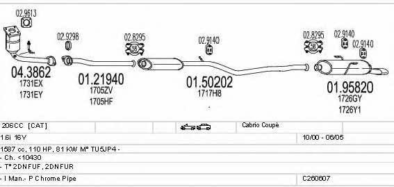 C260607006700 Mts Exhaust system