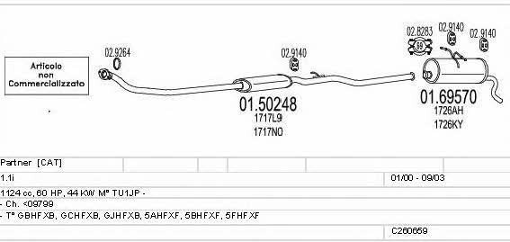  C260659003129 Exhaust system C260659003129: Buy near me in Poland at 2407.PL - Good price!