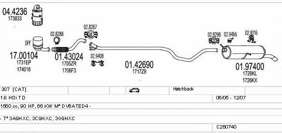 Mts C260740014983 Układ wydechowy C260740014983: Dobra cena w Polsce na 2407.PL - Kup Teraz!