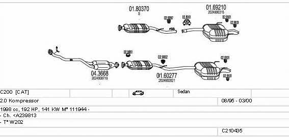 Mts C210435009685 Система випуску відпрацьованих газів C210435009685: Приваблива ціна - Купити у Польщі на 2407.PL!