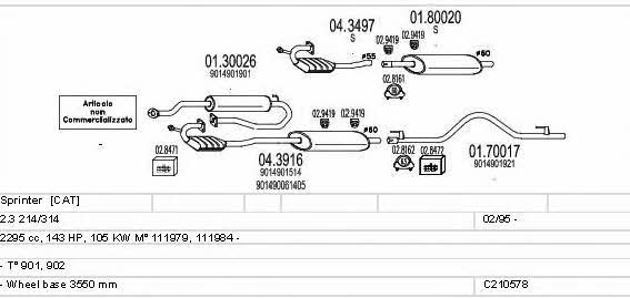Mts C210578007994 Система выпуска отработаных газов C210578007994: Отличная цена - Купить в Польше на 2407.PL!