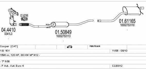C220012022288 Mts Exhaust system