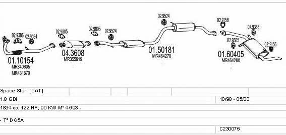 Mts C230075004721 Система выпуска отработаных газов C230075004721: Купить в Польше - Отличная цена на 2407.PL!