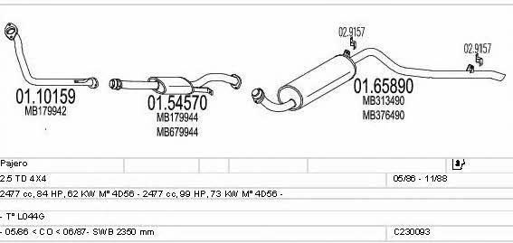  C230093004742 Exhaust system C230093004742: Buy near me in Poland at 2407.PL - Good price!