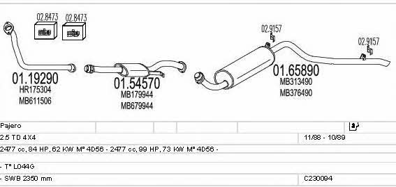  C230094004744 Exhaust system C230094004744: Buy near me in Poland at 2407.PL - Good price!
