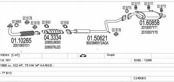 Mts C240003004467 Exhaust system C240003004467: Buy near me in Poland at 2407.PL - Good price!