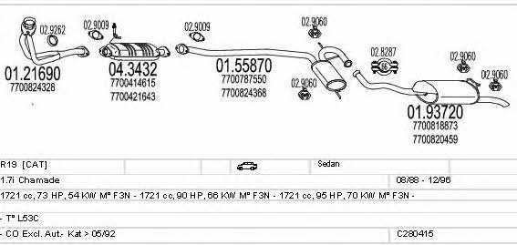  C280415009439 Exhaust system C280415009439: Buy near me in Poland at 2407.PL - Good price!