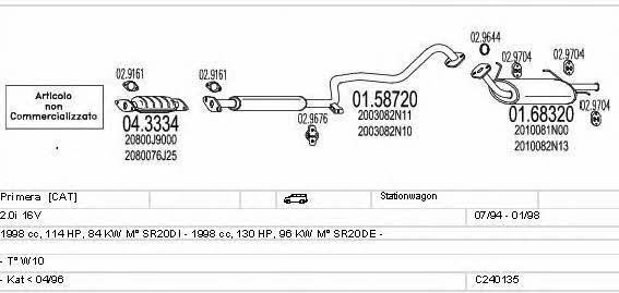 Mts C240135004613 Система выпуска отработаных газов C240135004613: Отличная цена - Купить в Польше на 2407.PL!