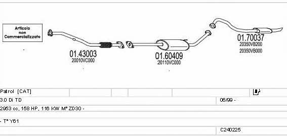  C240225007156 Система выпуска отработаных газов C240225007156: Отличная цена - Купить в Польше на 2407.PL!