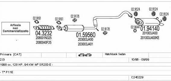  C240229009661 Система випуску відпрацьованих газів C240229009661: Приваблива ціна - Купити у Польщі на 2407.PL!