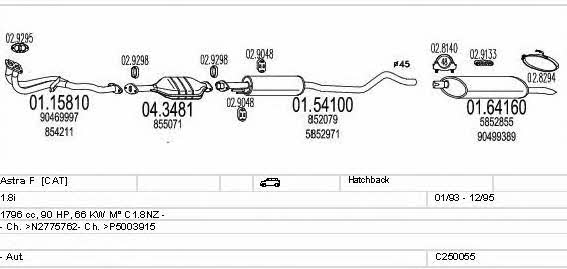  C250055005056 Exhaust system C250055005056: Buy near me in Poland at 2407.PL - Good price!