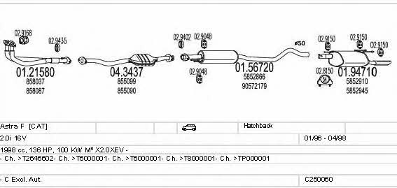 Mts C250060005062 Exhaust system C250060005062: Buy near me in Poland at 2407.PL - Good price!