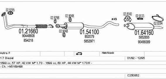 Mts C250062005065 Układ wydechowy C250062005065: Dobra cena w Polsce na 2407.PL - Kup Teraz!