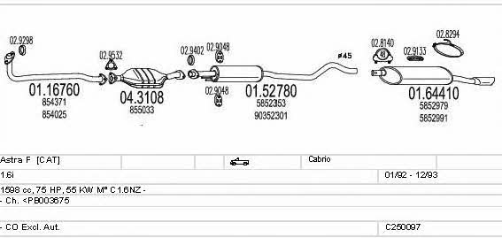 C250097005207 Abgasanlage C250097005207: Kaufen Sie zu einem guten Preis in Polen bei 2407.PL!