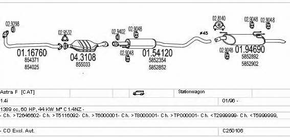  C250106005220 Exhaust system C250106005220: Buy near me in Poland at 2407.PL - Good price!