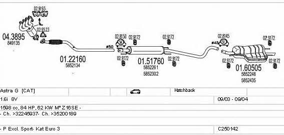  C250142005260 Abgasanlage C250142005260: Kaufen Sie zu einem guten Preis in Polen bei 2407.PL!