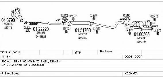  C250147005266 Abgasanlage C250147005266: Kaufen Sie zu einem guten Preis in Polen bei 2407.PL!