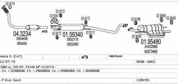 Mts C250153005272 Система випуску відпрацьованих газів C250153005272: Приваблива ціна - Купити у Польщі на 2407.PL!