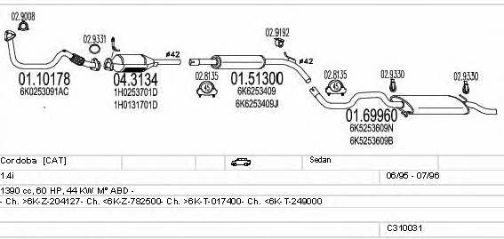  C310031006904 Abgasanlage C310031006904: Kaufen Sie zu einem guten Preis in Polen bei 2407.PL!