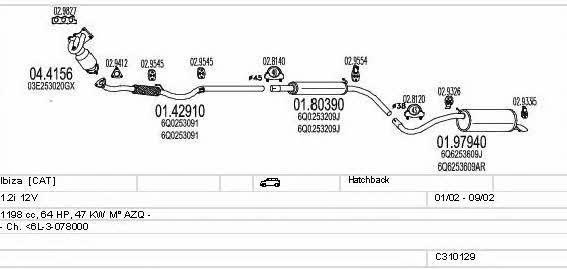  C310129007034 Abgasanlage C310129007034: Kaufen Sie zu einem guten Preis in Polen bei 2407.PL!