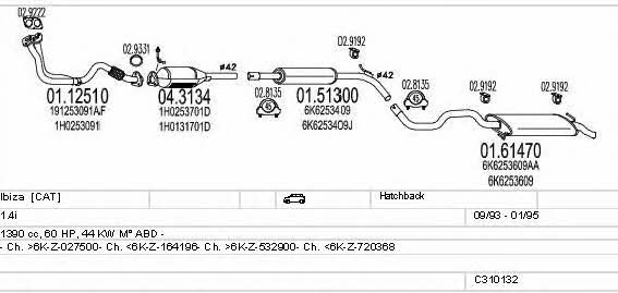  C310132007038 Система випуску відпрацьованих газів C310132007038: Приваблива ціна - Купити у Польщі на 2407.PL!