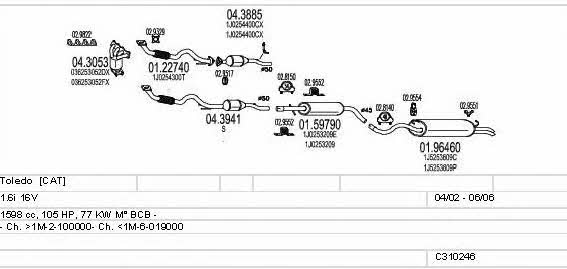 MTS C310246006484 Abgasanlage C310246006484: Kaufen Sie zu einem guten Preis in Polen bei 2407.PL!