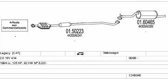 Mts C340046008138 Exhaust system C340046008138: Buy near me in Poland at 2407.PL - Good price!