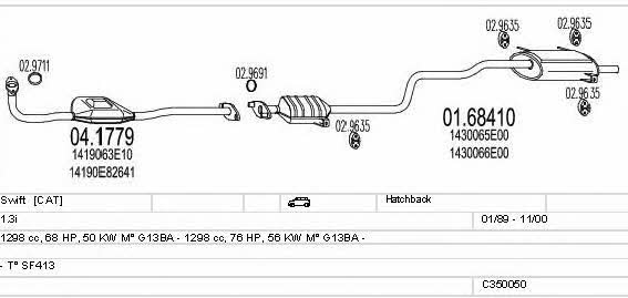  C350050009218 Exhaust system C350050009218: Buy near me in Poland at 2407.PL - Good price!