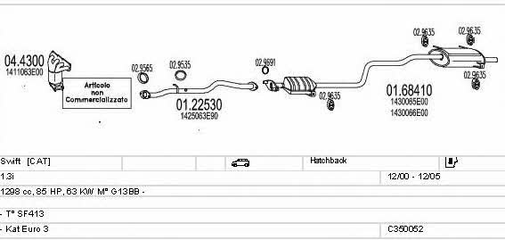  C350052004906 Exhaust system C350052004906: Buy near me in Poland at 2407.PL - Good price!