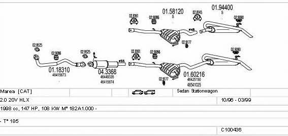  C100436013155 Exhaust system C100436013155: Buy near me in Poland at 2407.PL - Good price!