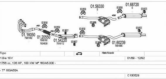  C100529013246 Exhaust system C100529013246: Buy near me in Poland at 2407.PL - Good price!