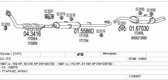 Mts C100537023565 Układ wydechowy C100537023565: Dobra cena w Polsce na 2407.PL - Kup Teraz!