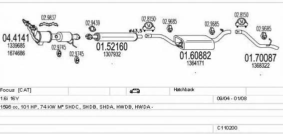  C110200003912 Exhaust system C110200003912: Buy near me in Poland at 2407.PL - Good price!