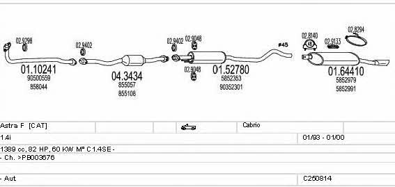 Mts C250814009248 Układ wydechowy C250814009248: Dobra cena w Polsce na 2407.PL - Kup Teraz!