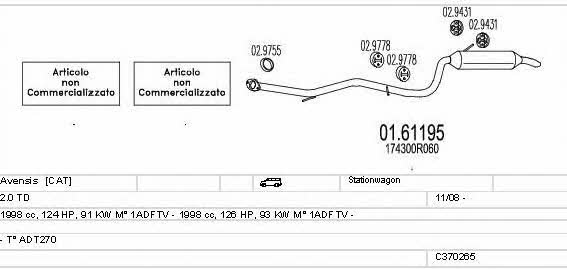 Mts C370265022687 Układ wydechowy C370265022687: Dobra cena w Polsce na 2407.PL - Kup Teraz!