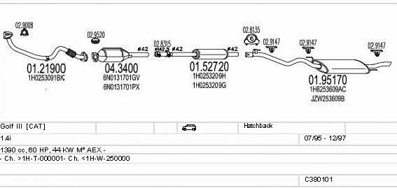 Mts C380101002896 Układ wydechowy C380101002896: Dobra cena w Polsce na 2407.PL - Kup Teraz!