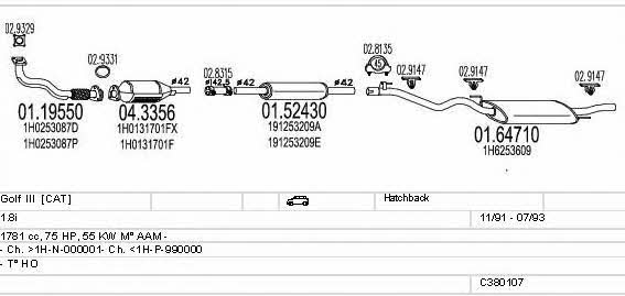  C380107002902 Exhaust system C380107002902: Buy near me in Poland at 2407.PL - Good price!