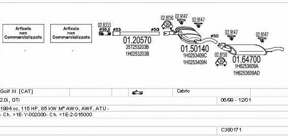  C380171002974 Układ wydechowy C380171002974: Dobra cena w Polsce na 2407.PL - Kup Teraz!