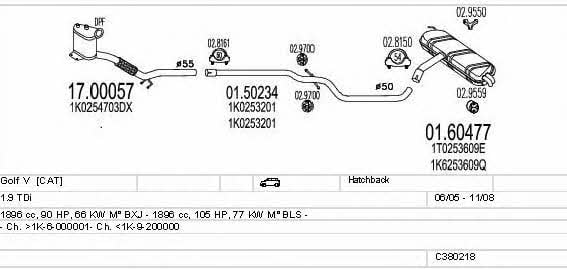  C380218003026 Abgasanlage C380218003026: Kaufen Sie zu einem guten Preis in Polen bei 2407.PL!