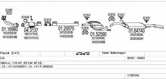  C380342003200 Система випуску відпрацьованих газів C380342003200: Приваблива ціна - Купити у Польщі на 2407.PL!