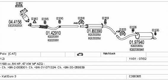 Mts C380385001571 Układ wydechowy C380385001571: Dobra cena w Polsce na 2407.PL - Kup Teraz!