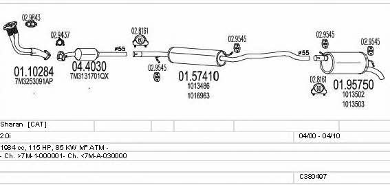  C380497002453 Система випуску відпрацьованих газів C380497002453: Приваблива ціна - Купити у Польщі на 2407.PL!