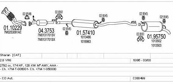 Mts C380499002455 Система випуску відпрацьованих газів C380499002455: Купити у Польщі - Добра ціна на 2407.PL!