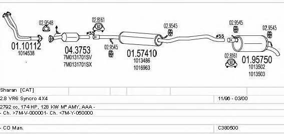  C380500002456 Система випуску відпрацьованих газів C380500002456: Приваблива ціна - Купити у Польщі на 2407.PL!