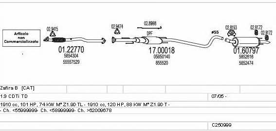 MTS C250999011763 Abgasanlage C250999011763: Kaufen Sie zu einem guten Preis in Polen bei 2407.PL!