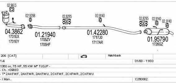 MTS C260082005965 Abgasanlage C260082005965: Kaufen Sie zu einem guten Preis in Polen bei 2407.PL!